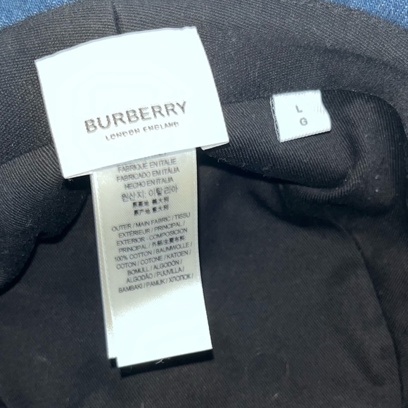 Burberry Blue Denim Circle Logo Bucket Hat - Picture 7 of 8